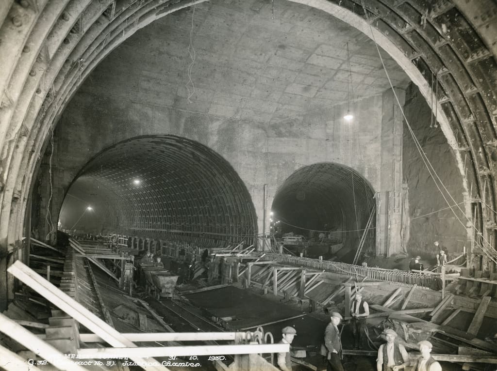 Photograph of the Mersey Tunnel (Queensway) under construction, 1930. Stewart Bale Collection, SB/P/6788-182.